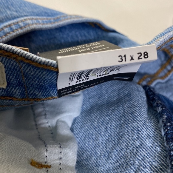 Levi’s Wedgie Straight Fit Denim Jeans Size 31 x 28 Women IRREGULAR - Picture 9 of 14